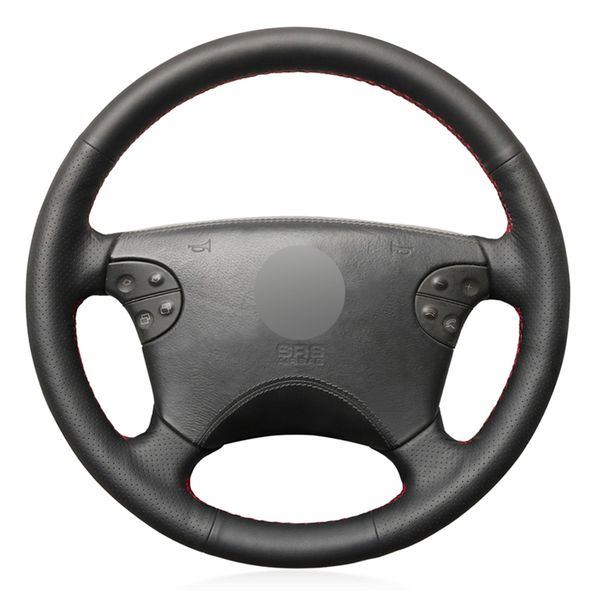 black pu faux leather hand-stitched car steering wheel cover for - w210 e-class e320 2000 2001 2002
black pu faux leather hand-stitched car steering wheel cover for - w210 e-class e320 2000 2001 2002