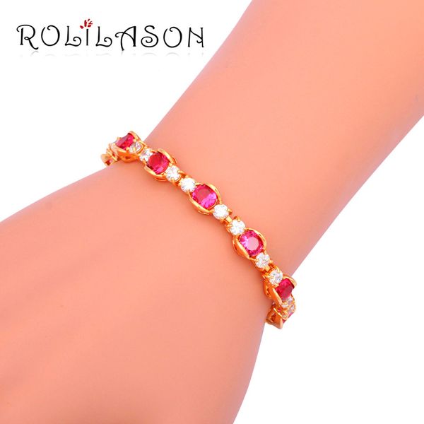 rolilason wedding accessories for bride rose pink crystal golden zircon charm bracelets fashion jewelry tbs991, Golden;silver
rolilason wedding accessories for bride rose pink crystal golden zircon charm bracelets fashion jewelry tbs991, Golden;silver