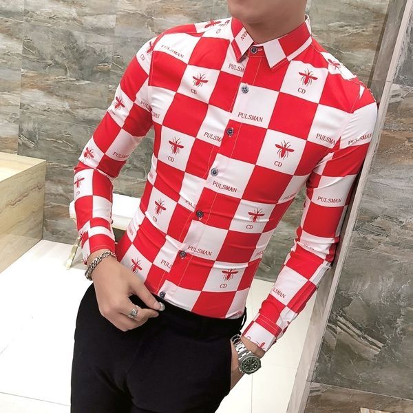 korean plaid printing shirt shirts men clothes new man long sleeve camisa masculina camisa homem blue 2019 spring, White;black
korean plaid printing shirt shirts men clothes new man long sleeve camisa masculina camisa homem blue 2019 spring, White;black