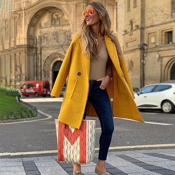 liva girl winter fashion women new coat long sleeve medium long wool coat loose super warm woolen, Black
liva girl winter fashion women new coat long sleeve medium long wool coat loose super warm woolen, Black