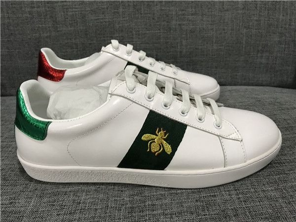 2019 luxury snake designer men women casual shoes low flat leather sneakers ace bee stripes shoe walking sports trainers green red stripes
2019 luxury snake designer men women casual shoes low flat leather sneakers ace bee stripes shoe walking sports trainers green red stripes
