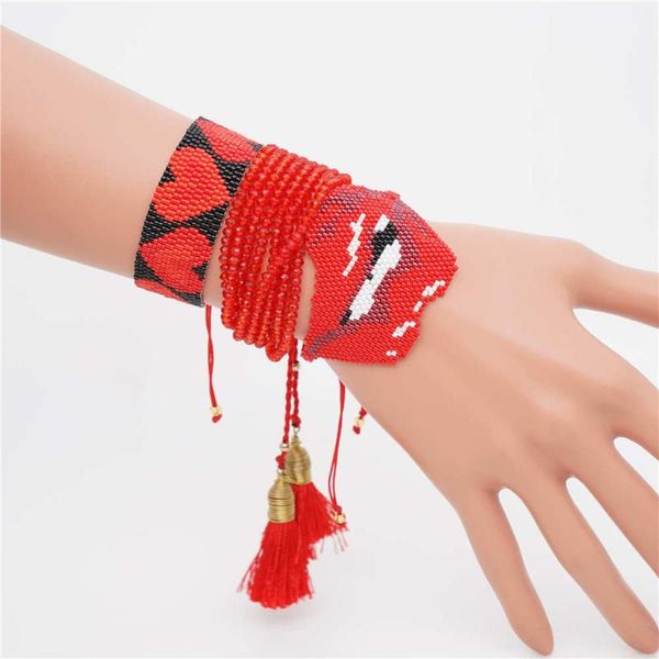 go2boho pulseras mujer 2020 red perles miyuki bracelet heart bite lips bracelet women summer boho chic jewelry 8 wrap crystal, Red;blue
go2boho pulseras mujer 2020 red perles miyuki bracelet heart bite lips bracelet women summer boho chic jewelry 8 wrap crystal, Red;blue
