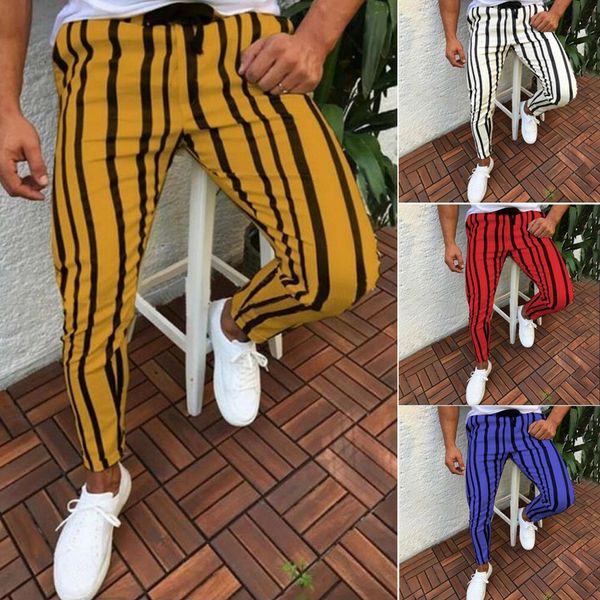 the latest men casual sport pants striped print slim fit trousers jogger sweatpants long waist belt men pencil pants new, Black
the latest men casual sport pants striped print slim fit trousers jogger sweatpants long waist belt men pencil pants new, Black