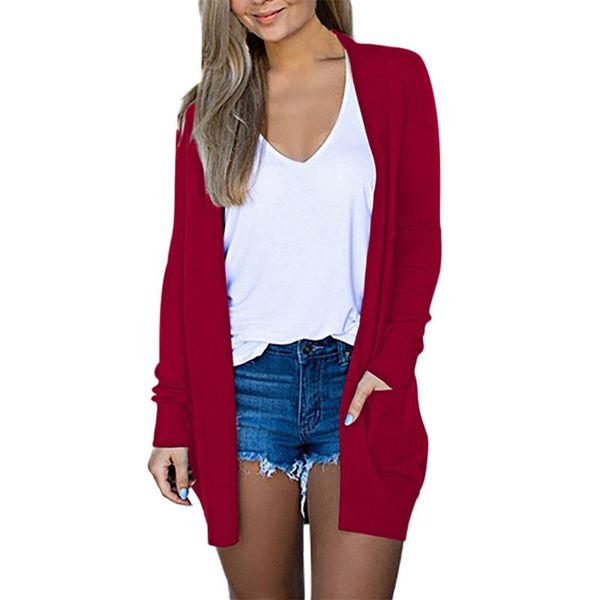 2020 spring womens long sweater ladies solid color v-neck knitting cardigan long sleeve outerwear with pockets s-5xl, White
2020 spring womens long sweater ladies solid color v-neck knitting cardigan long sleeve outerwear with pockets s-5xl, White