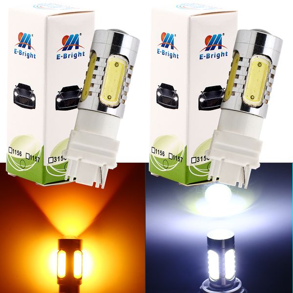 ym e-bright 2 pcs t25 3157 p27/5w cob 7.5w 12v 24v led car lights auto bulbs white amber turn signal brake lamps
ym e-bright 2 pcs t25 3157 p27/5w cob 7.5w 12v 24v led car lights auto bulbs white amber turn signal brake lamps