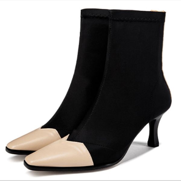 western boot women's ladies leisure solid elegant pointed toe thin high heel booties shoes plus size zapatos de mujer, Black
western boot women's ladies leisure solid elegant pointed toe thin high heel booties shoes plus size zapatos de mujer, Black