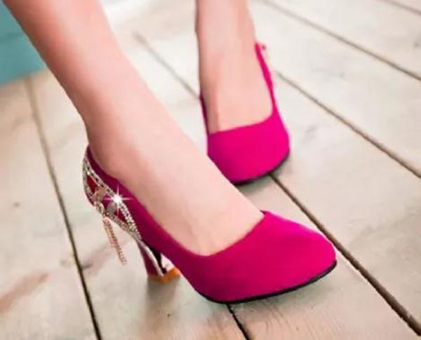 send 2018 spring new style round head suede coarse heel high heel women's shoes, Black
send 2018 spring new style round head suede coarse heel high heel women's shoes, Black