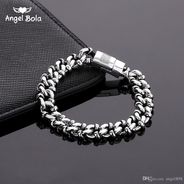 ancient silver mens bracelet bangle wristband link chains length fashion retro style jewelry stylish simplicity wholesale order, Black
ancient silver mens bracelet bangle wristband link chains length fashion retro style jewelry stylish simplicity wholesale order, Black