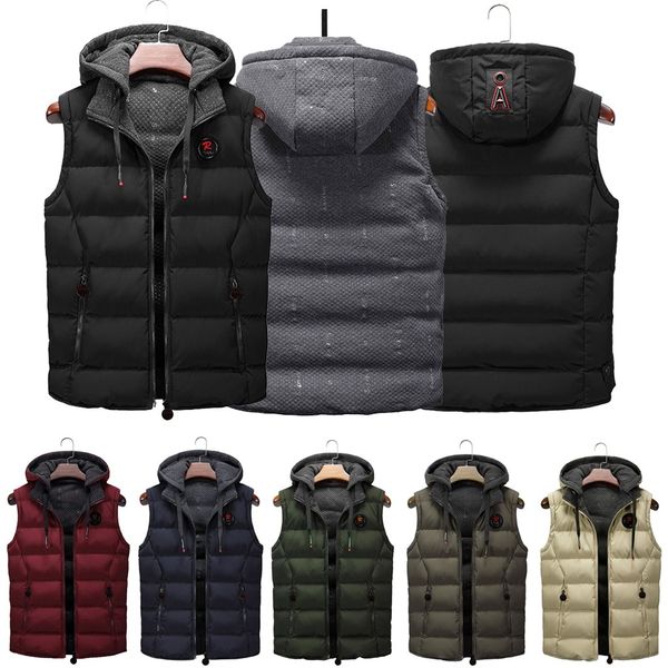 men casual winter warm hooded zipper sleeveless vest jacket coat outwear hooded ultralight duck down jacket hoodies outwear, Black
men casual winter warm hooded zipper sleeveless vest jacket coat outwear hooded ultralight duck down jacket hoodies outwear, Black