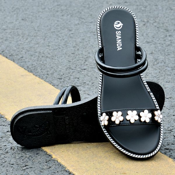 slippers summer solid floral rivet sandals female beach women shoes flip flops slides holiday woman plus size, Black
slippers summer solid floral rivet sandals female beach women shoes flip flops slides holiday woman plus size, Black
