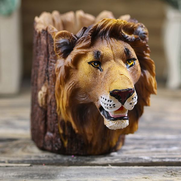 creative lion pen container pen holder household furnishing bucket 3d cartoon animal resin crafts children gift
creative lion pen container pen holder household furnishing bucket 3d cartoon animal resin crafts children gift