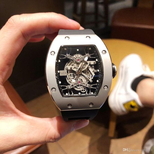 men's 3a luxury watch.rm 027 model.men's luxury mechanical watch.folding buckle, imported rubber watchband, tourbillon movement, Slivery;brown
men's 3a luxury watch.rm 027 model.men's luxury mechanical watch.folding buckle, imported rubber watchband, tourbillon movement, Slivery;brown