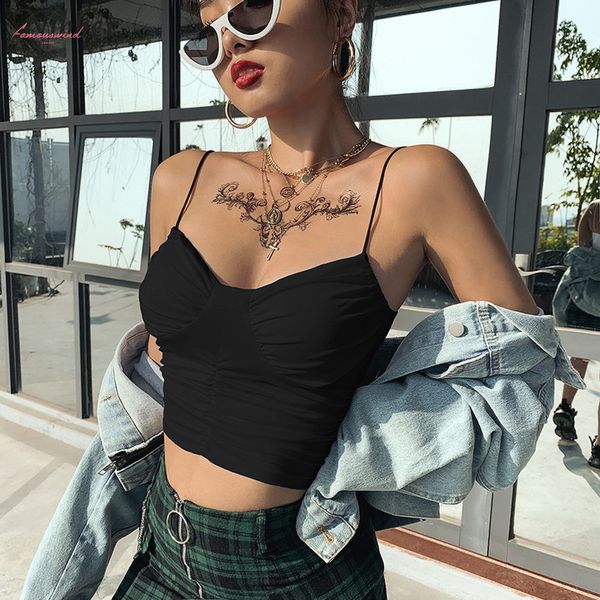 harajukusolid color frill stretch crop women camisole 2020 summer street casual wild black white tees
harajukusolid color frill stretch crop women camisole 2020 summer street casual wild black white tees