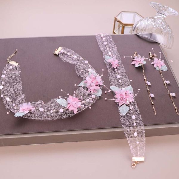 korean sweet pink flower women hairband long tassel earrings set lace necklace tiaras bride wedding hair accessories jewelry set, Slivery;golden
korean sweet pink flower women hairband long tassel earrings set lace necklace tiaras bride wedding hair accessories jewelry set, Slivery;golden