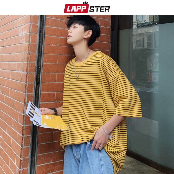 lappster streetwear men striped t shirt summer 2019 mens harajuku korean fashions hip hop t-shirt male oversized yellow tshirt, White;black
lappster streetwear men striped t shirt summer 2019 mens harajuku korean fashions hip hop t-shirt male oversized yellow tshirt, White;black