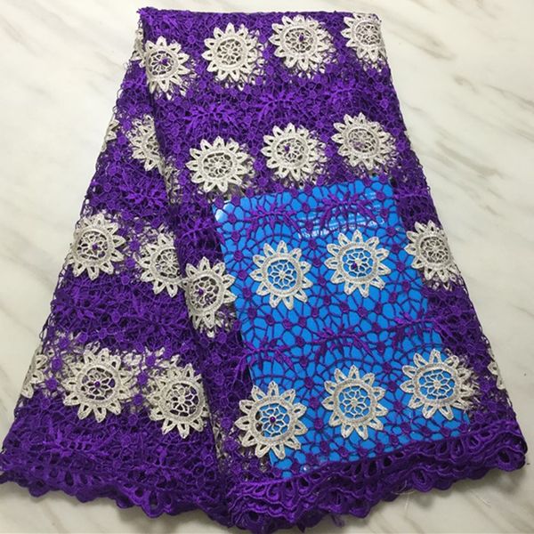 5yards/pc purple african guipure lace embroidery french water soluble lace fabric for dress bw77-4, Black;white
5yards/pc purple african guipure lace embroidery french water soluble lace fabric for dress bw77-4, Black;white