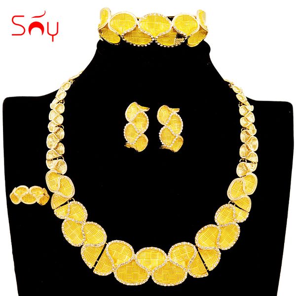 sunny jewelry fashion bridal jewelry set for women necklace earrings ring bracelet flower findings for engagement gift, Slivery;golden
sunny jewelry fashion bridal jewelry set for women necklace earrings ring bracelet flower findings for engagement gift, Slivery;golden