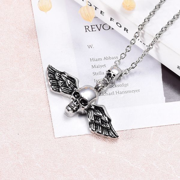 new-666 skull wings cremation urn memorial necklace for human/ animal ashes container, stainless steel cremation pendant, Silver
new-666 skull wings cremation urn memorial necklace for human/ animal ashes container, stainless steel cremation pendant, Silver