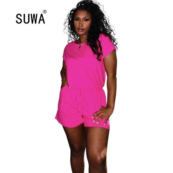 women's jumpsuits & rompers 2021 simple style o neck short sleeves summer lady playsuits pockets design drawstring shorts casual, Black;white
women's jumpsuits & rompers 2021 simple style o neck short sleeves summer lady playsuits pockets design drawstring shorts casual, Black;white
