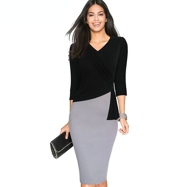 lcw womens new mature elegant v-neck warm stylish wiggle work dress office bodycon female 3/4 sleeve sheath woman dress, White;black
lcw womens new mature elegant v-neck warm stylish wiggle work dress office bodycon female 3/4 sleeve sheath woman dress, White;black