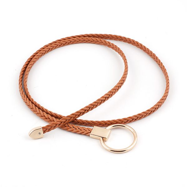braided leather belt for women gold buckle waist belt lady thin self tie bow female rope thin dress waistband tie-in shirt, Black;brown
braided leather belt for women gold buckle waist belt lady thin self tie bow female rope thin dress waistband tie-in shirt, Black;brown