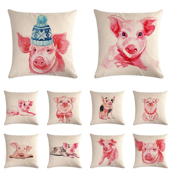45*45cm cute animals pig pillowcase printed cushion cover cotton linen pillow case comfortable durable home decor zy906
45*45cm cute animals pig pillowcase printed cushion cover cotton linen pillow case comfortable durable home decor zy906