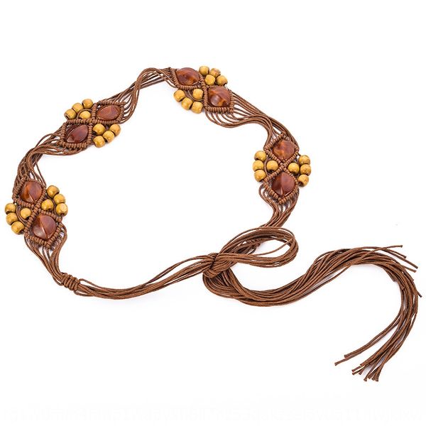 handmade wax rope woven wooden ethnic group buckle wooden bead belt ethnic style waist chain belt, Black;brown
handmade wax rope woven wooden ethnic group buckle wooden bead belt ethnic style waist chain belt, Black;brown