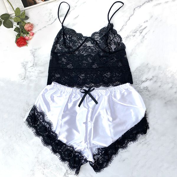 women lingerie bra set lace floral cami with satin shorts bras for women lingerie set bra and panty underwear, Red;black
women lingerie bra set lace floral cami with satin shorts bras for women lingerie set bra and panty underwear, Red;black