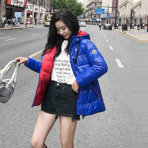 fashion women 2018 new arrival metal blue silver slim short jackets women's cotton slim down parkas with hooded winter jackets, Black
fashion women 2018 new arrival metal blue silver slim short jackets women's cotton slim down parkas with hooded winter jackets, Black
