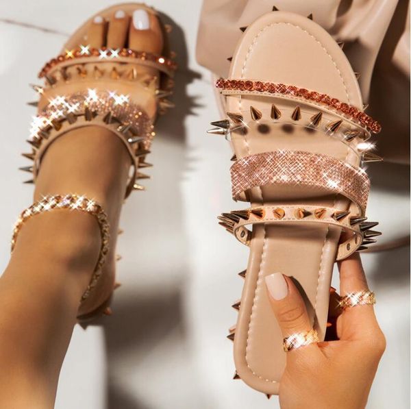 summer women slippers fashion rivet rhinestone shoes woman open toe flat slippers female outdoor casual beach slides ladies ing, Black
summer women slippers fashion rivet rhinestone shoes woman open toe flat slippers female outdoor casual beach slides ladies ing, Black