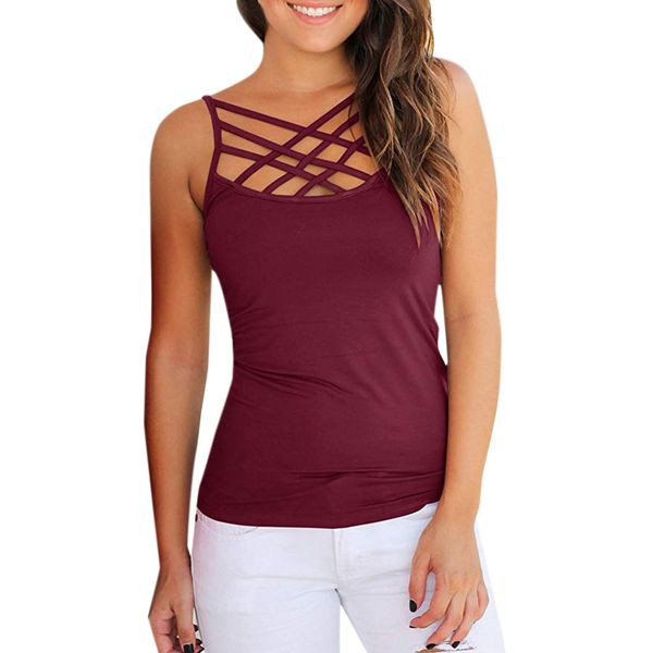 feitong criss cross neck shirt women summer sleeveless solid wine tank vest camisas hollow out chemise femme 2019, White
feitong criss cross neck shirt women summer sleeveless solid wine tank vest camisas hollow out chemise femme 2019, White