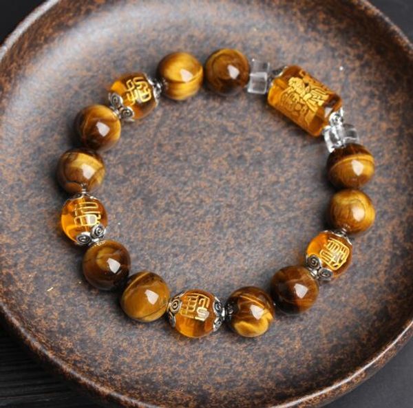 natural tiger eye beaded bracelet semi-stones blessing bracelet of chinese fortune/wealth king buddhism sterand bracelet, Black
natural tiger eye beaded bracelet semi-stones blessing bracelet of chinese fortune/wealth king buddhism sterand bracelet, Black