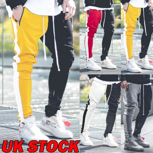 men's gym slim fit trousers tracksuit bottoms skinny joggers sweat track pants, Black
men's gym slim fit trousers tracksuit bottoms skinny joggers sweat track pants, Black
