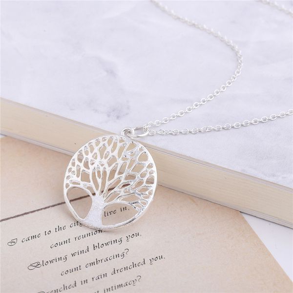 circular hollow out wishing tree pendant necklace jewelry 2 color wholesale to the tree of life, Silver
circular hollow out wishing tree pendant necklace jewelry 2 color wholesale to the tree of life, Silver