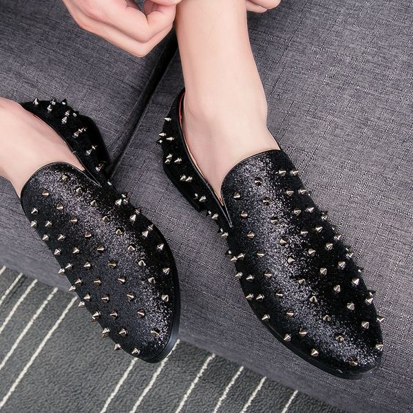 polali 2019 fashion men dress shoes punk rivet rhinestone black party wedding shoes pointed toe flats driving loafers
polali 2019 fashion men dress shoes punk rivet rhinestone black party wedding shoes pointed toe flats driving loafers