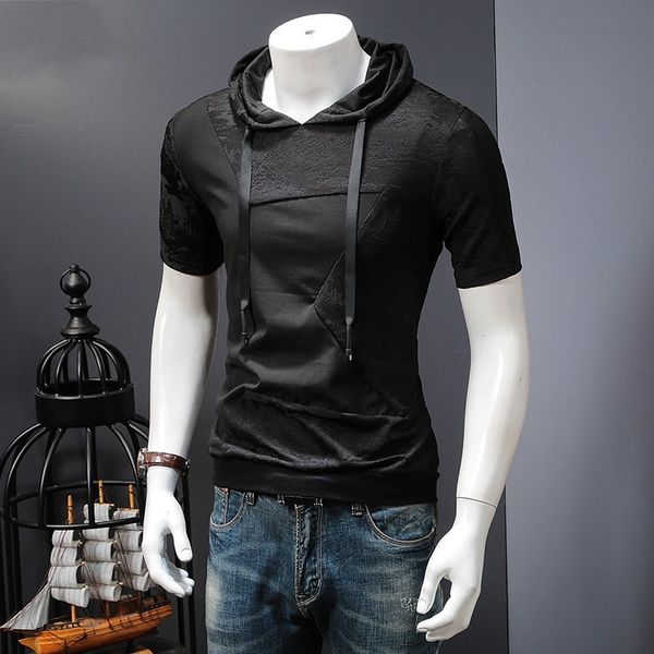 mens korean summer short sleeve ice silk hoody t-shirt slim fit casual tees cap male streetwear t-shirts plus size 4xl top, White;black
mens korean summer short sleeve ice silk hoody t-shirt slim fit casual tees cap male streetwear t-shirts plus size 4xl top, White;black