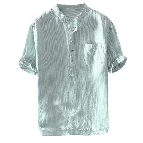 summer men's blouse shirts baggy stripe cotton linen short sleeve button pocket men dress shirts camisas hombre clothing, White;black
summer men's blouse shirts baggy stripe cotton linen short sleeve button pocket men dress shirts camisas hombre clothing, White;black