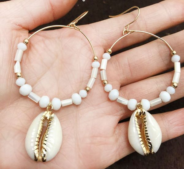 smjel new design sea shell dangle earring women metal geometric big round circle shell long drop earrings beach boho jewelry, Silver
smjel new design sea shell dangle earring women metal geometric big round circle shell long drop earrings beach boho jewelry, Silver