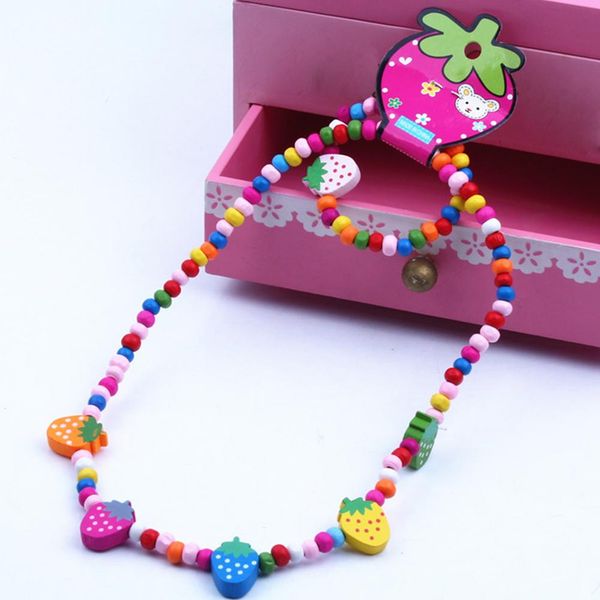 2pcs/set wooden strawberry bead elastic bracelet necklace children jewelry gift new chic, Silver
2pcs/set wooden strawberry bead elastic bracelet necklace children jewelry gift new chic, Silver