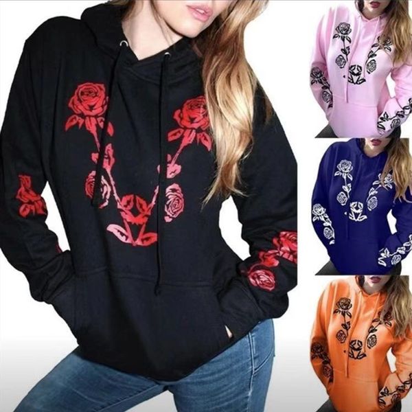 new women designer hoodies fashion loose rose printed solid color hooded hoodies womens long sleeve hoodie, Black
new women designer hoodies fashion loose rose printed solid color hooded hoodies womens long sleeve hoodie, Black