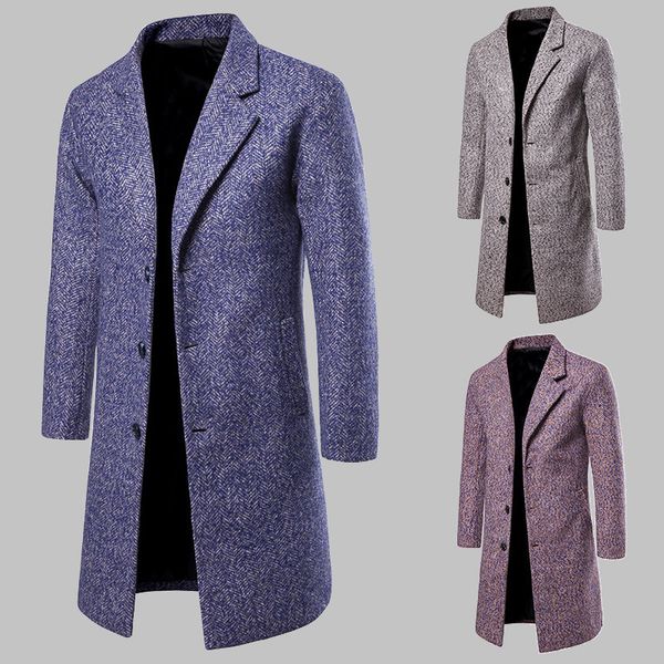 autumn and winter 2019 men's woolen coat is made of long woolen cloth pink blue grey colors men coats winter formal, Black
autumn and winter 2019 men's woolen coat is made of long woolen cloth pink blue grey colors men coats winter formal, Black