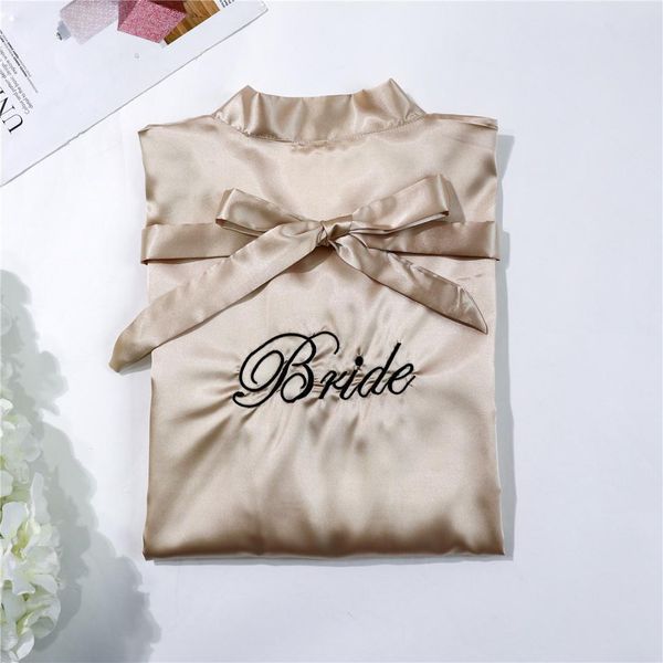 champagne embroidery bride wedding robe satin women kimono bathrobe sleepwear bridesmaid dressing gown casual nightdress, Black;red
champagne embroidery bride wedding robe satin women kimono bathrobe sleepwear bridesmaid dressing gown casual nightdress, Black;red