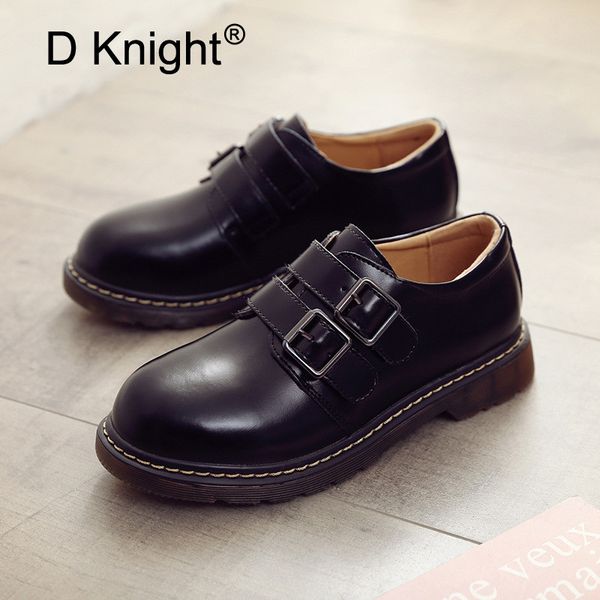 british sewing ladies platform brogue shoes round toe buckle flats women student shoes 2020 vintage women harajuku oxfords, Black
british sewing ladies platform brogue shoes round toe buckle flats women student shoes 2020 vintage women harajuku oxfords, Black