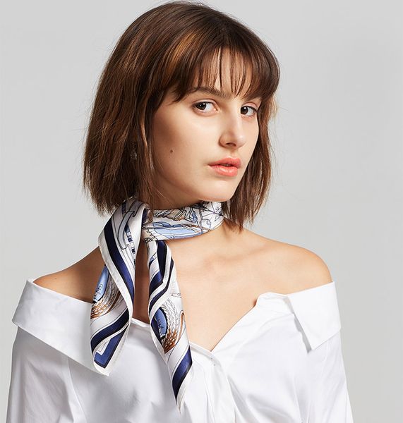 2019 european and american fashion business ladies silk small squares professional wild silk scarf multi-color gift scarf, Black;purple
2019 european and american fashion business ladies silk small squares professional wild silk scarf multi-color gift scarf, Black;purple