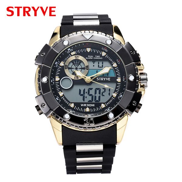 stryve 8001 waterproof wristwatches for men dual movement relojes male fashion designer men luxury watches, Slivery;brown
stryve 8001 waterproof wristwatches for men dual movement relojes male fashion designer men luxury watches, Slivery;brown