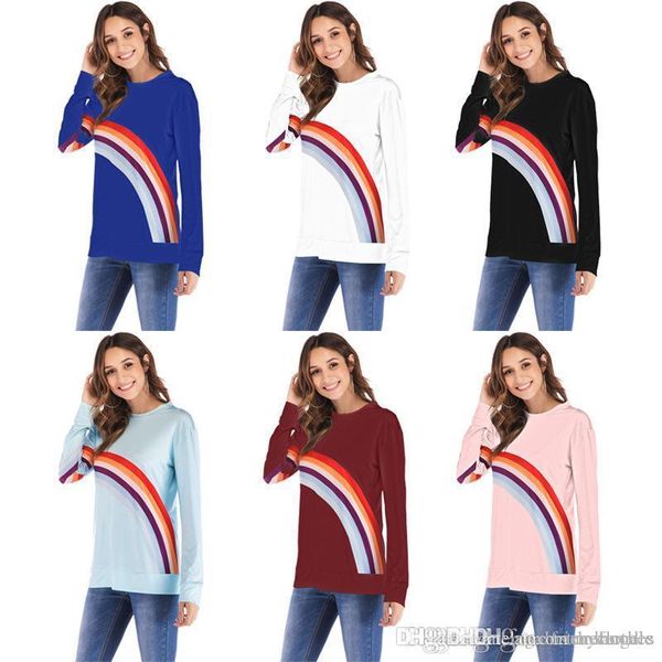 женщины осень основывая топы горячие радуги printed повседневного o-образный вырез футболка с длинными рукавами tees одежды, White
женщины осень основывая топы горячие радуги printed повседневного o-образный вырез футболка с длинными рукавами tees одежды, White