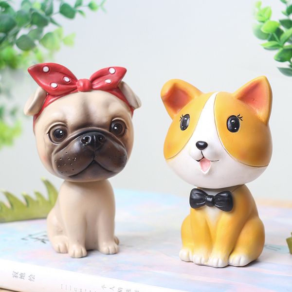 1pc cute dog figurine shaking head ornament corgi pug bulldog car decorations cake decor
1pc cute dog figurine shaking head ornament corgi pug bulldog car decorations cake decor