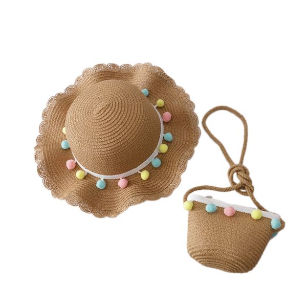 2 pcs kids girls straw woven sun protection beach hat summer floppy bucket cap portable handbag, Yellow
2 pcs kids girls straw woven sun protection beach hat summer floppy bucket cap portable handbag, Yellow