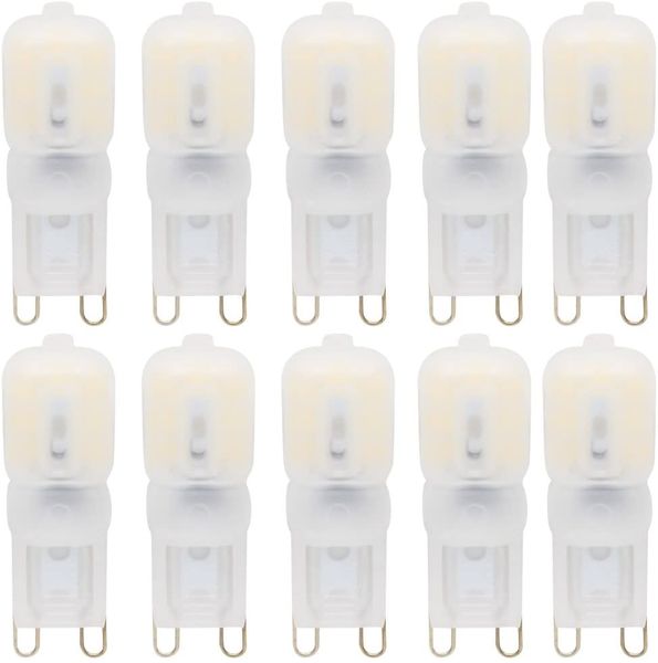 g9 dimmable led bulb 3 watt,180lm,3000k warm white,10 watt replacement,360°beam angle,220-240v ac, pack of 10
g9 dimmable led bulb 3 watt,180lm,3000k warm white,10 watt replacement,360°beam angle,220-240v ac, pack of 10