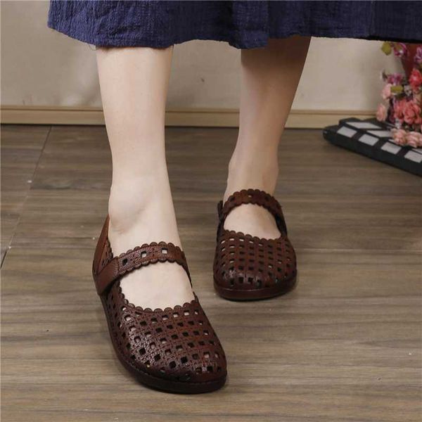 women leather flats mary jane shoes summer flats for women soft genuine leather ankle strap shoes low heels hollow, Black
women leather flats mary jane shoes summer flats for women soft genuine leather ankle strap shoes low heels hollow, Black